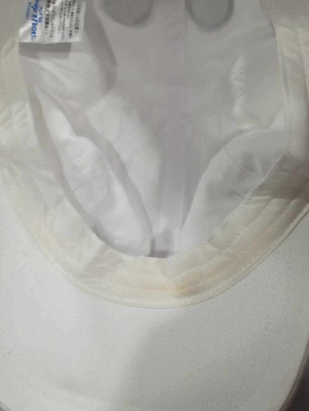 Disney White Kids Pom Hat with Mickey Mouse Script